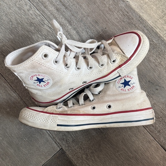 Converse White High Top Sneakers - Picture 2 of 8